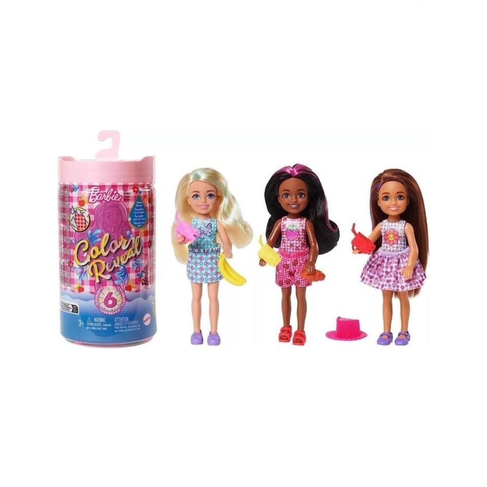 Barbie Color Reveal Small Doll & Accessories Picnic Series 6 Surprises Ages 3+